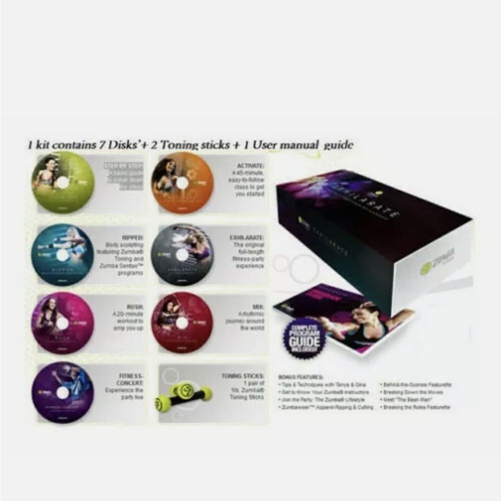 Zumba Fitness DVD Set with Toning Sticks